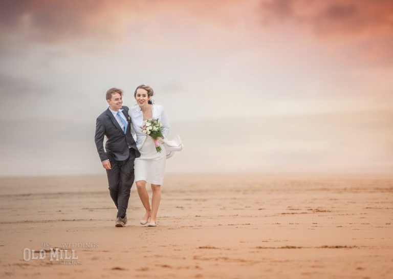 perranporth  beach wedding photography