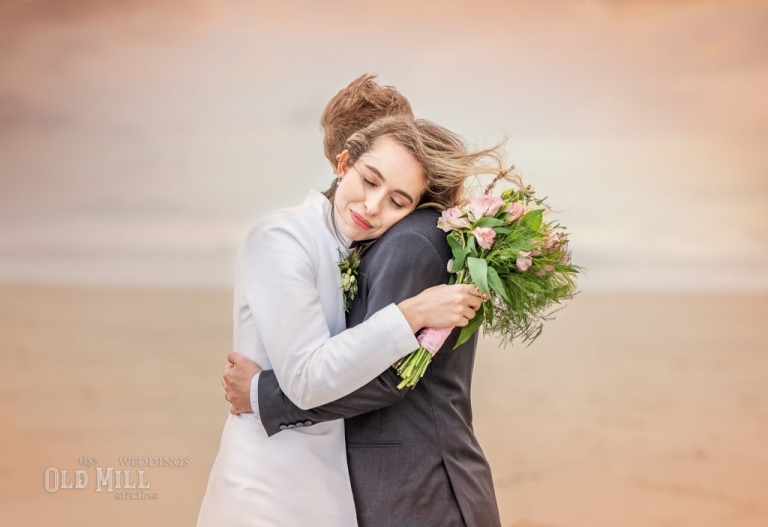 perranporth  beach wedding photography