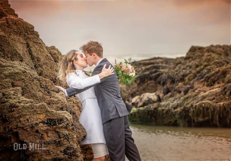 perranporth  beach wedding photography