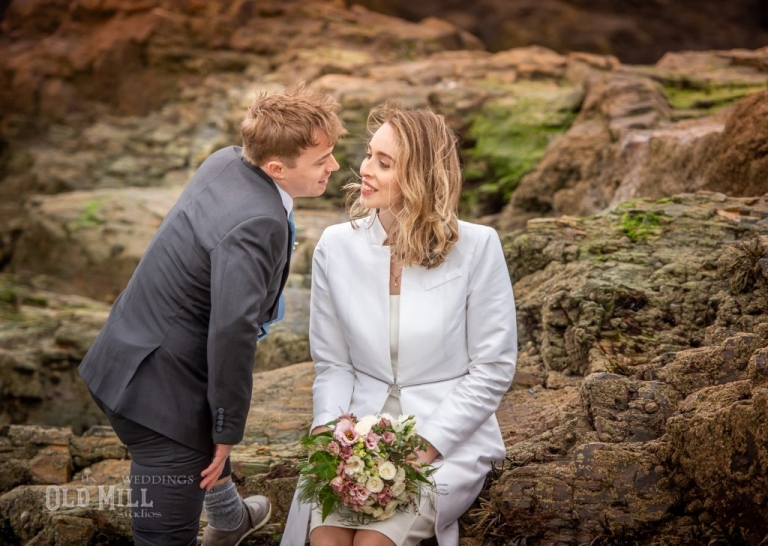 perranporth  beach wedding photography