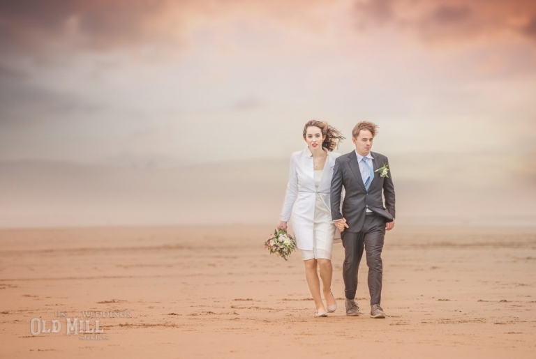 perranporth  beach wedding photography