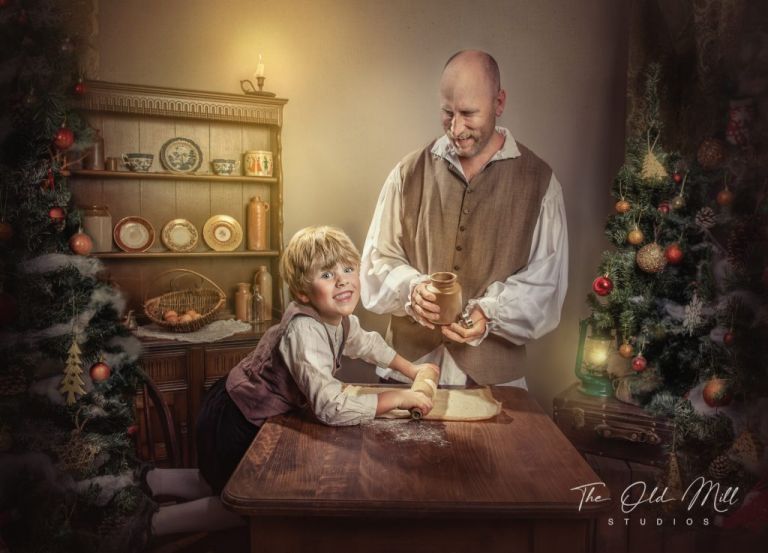 victorian christmas photo session