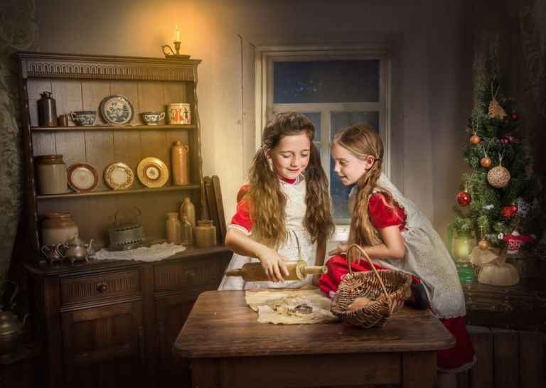 victorian christmas photo session