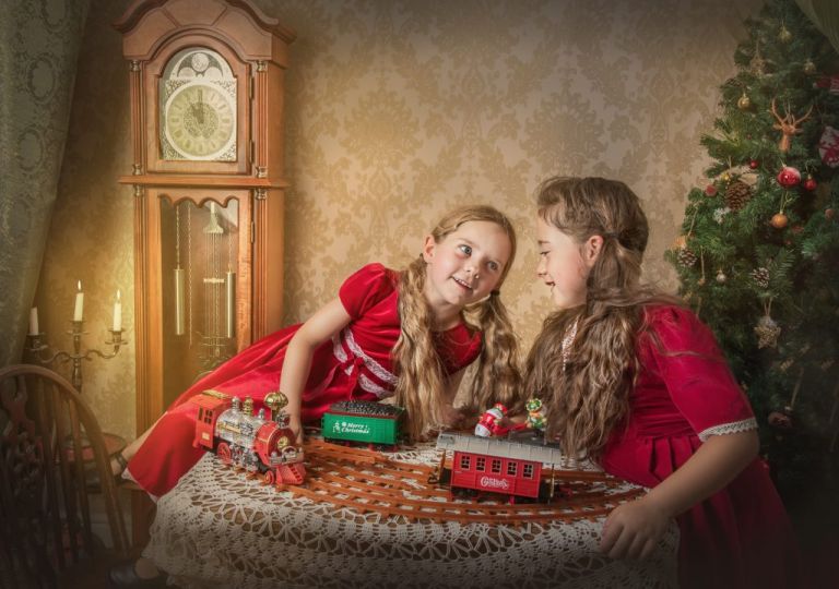 victorian christmas photo session